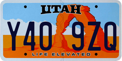 UT license plate Y409ZQ