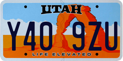 UT license plate Y409ZU
