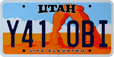 UT license plate Y410BI