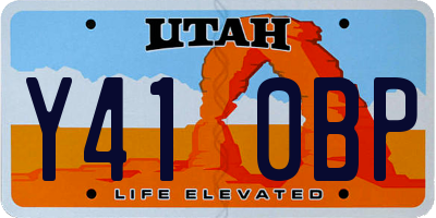 UT license plate Y410BP