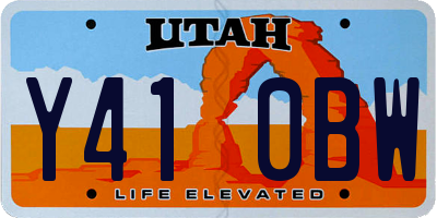 UT license plate Y410BW