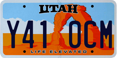 UT license plate Y410CM