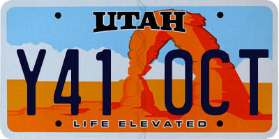 UT license plate Y410CT