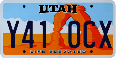 UT license plate Y410CX