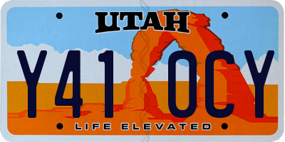 UT license plate Y410CY