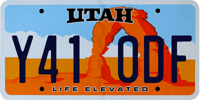 UT license plate Y410DF