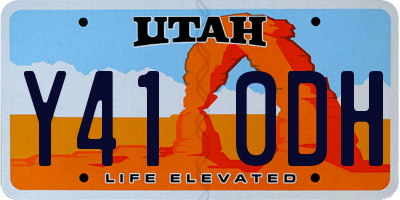 UT license plate Y410DH