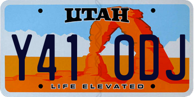UT license plate Y410DJ
