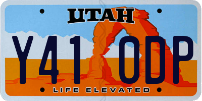 UT license plate Y410DP
