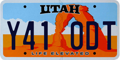 UT license plate Y410DT