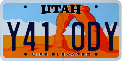 UT license plate Y410DY
