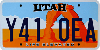 UT license plate Y410EA