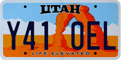 UT license plate Y410EL