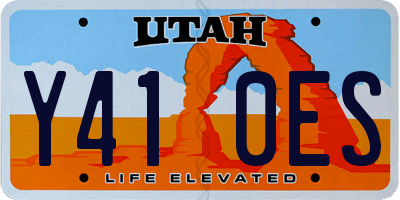 UT license plate Y410ES