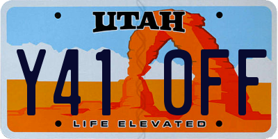 UT license plate Y410FF