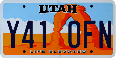 UT license plate Y410FN