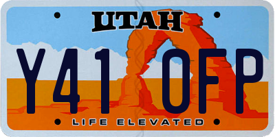 UT license plate Y410FP