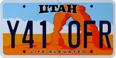 UT license plate Y410FR