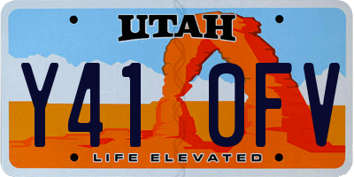 UT license plate Y410FV