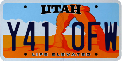 UT license plate Y410FW