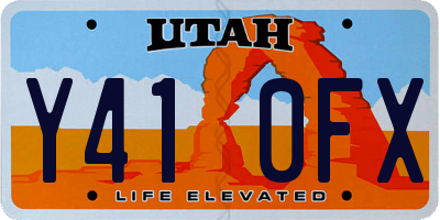 UT license plate Y410FX