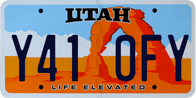UT license plate Y410FY