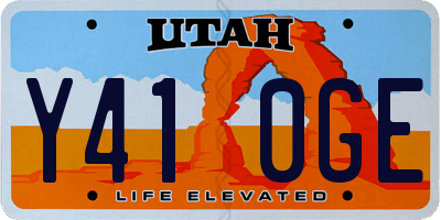 UT license plate Y410GE