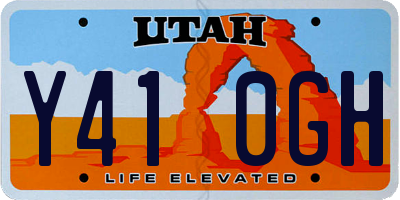 UT license plate Y410GH