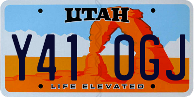 UT license plate Y410GJ