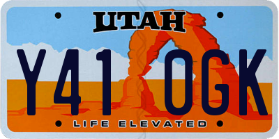 UT license plate Y410GK