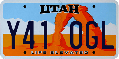 UT license plate Y410GL