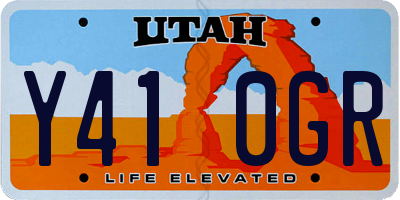 UT license plate Y410GR