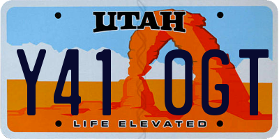 UT license plate Y410GT