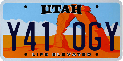 UT license plate Y410GY