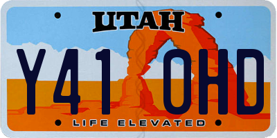UT license plate Y410HD