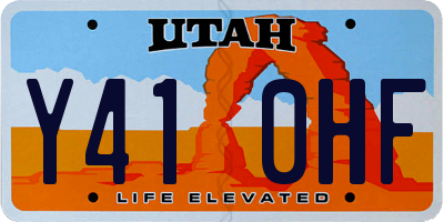 UT license plate Y410HF
