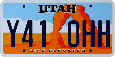 UT license plate Y410HH