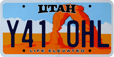 UT license plate Y410HL