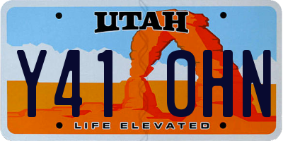 UT license plate Y410HN
