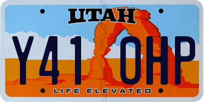 UT license plate Y410HP