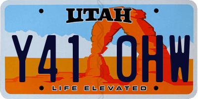 UT license plate Y410HW