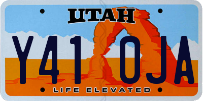 UT license plate Y410JA