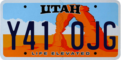 UT license plate Y410JG