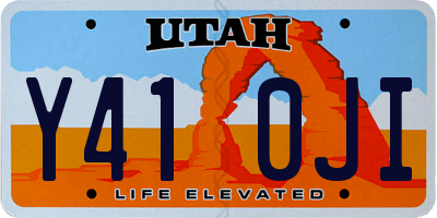 UT license plate Y410JI