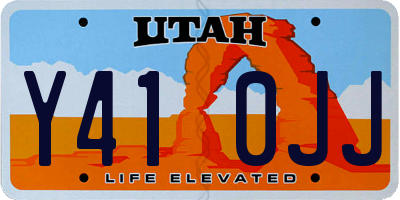 UT license plate Y410JJ