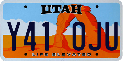 UT license plate Y410JU