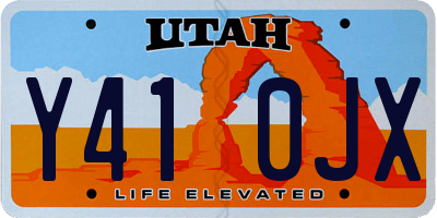 UT license plate Y410JX