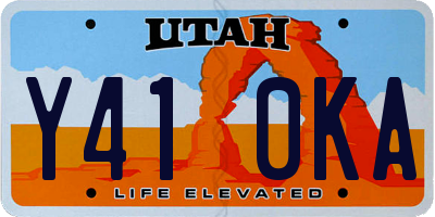 UT license plate Y410KA