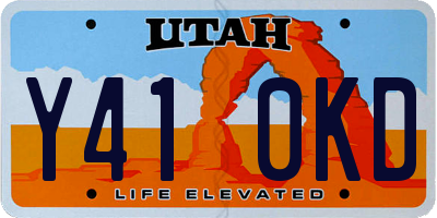 UT license plate Y410KD