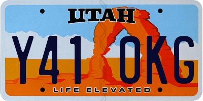 UT license plate Y410KG